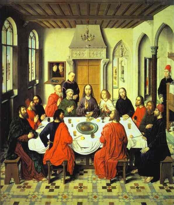 Dieric Bouts Last Supper central section of an alterpiece china oil painting image